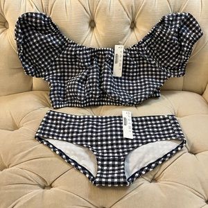 NWT J. Crew Seersucker Bikini